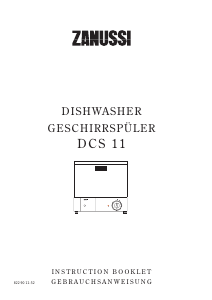 Manual Zanussi DCS11 Dishwasher