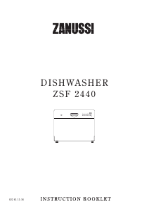 Handleiding Zanussi ZSF2440E Vaatwasser