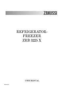 Handleiding Zanussi ZRB3225X Koel-vries combinatie