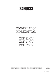 Manual de uso Zanussi ZCF 27 CV Congelador