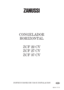 Manual de uso Zanussi ZCF 37 CV Congelador