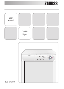 Handleiding Zanussi ZDE57140W Wasdroger