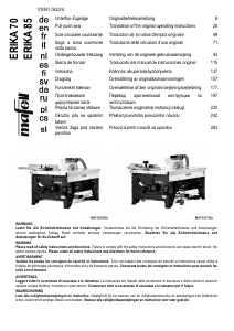 Manuale Mafell ERIKA 85 Sega da banco