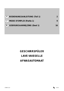 Mode d’emploi Zoppas ZOP34W Lave-vaisselle