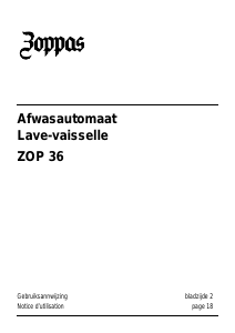 Handleiding Zoppas ZOP36X Vaatwasser