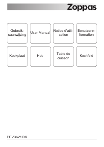 Mode d’emploi Zoppas PEV3621IBK Table de cuisson