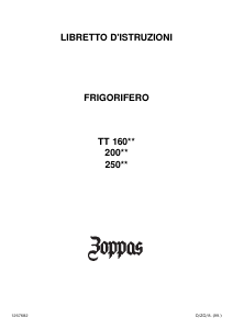 Manuale Zoppas PT160 Frigorifero