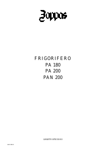 Manuale Zoppas PA200 Frigorifero