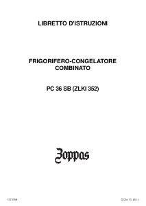 Manuale Zoppas PC36SB Frigorifero-congelatore