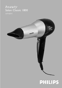 Mode d’emploi Philips HP4894 Sèche-cheveux