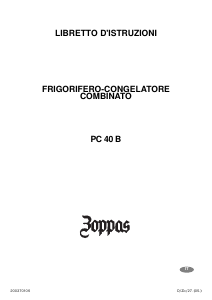 Manuale Zoppas PC40B Frigorifero-congelatore