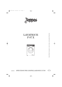 Manuale Zoppas P87X Lavatrice