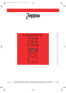 Manuale Zoppas P106M Lavatrice