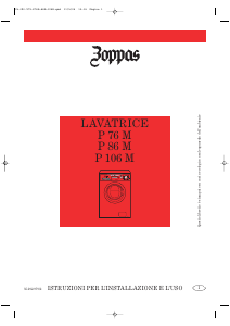 Manuale Zoppas P76M Lavatrice