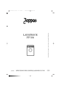 Manuale Zoppas PP534 Lavatrice