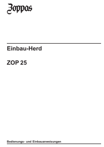 Bedienungsanleitung Zoppas ZOP25X Herd