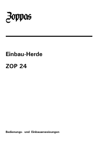 Bedienungsanleitung Zoppas ZOP24S Herd