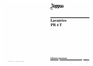 Manuale Zoppas PR4T Lavatrice