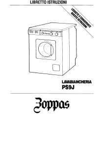 Manuale Zoppas PS9J Lavatrice