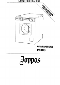 Manuale Zoppas PS10G Lavatrice