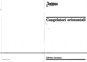 Manuale Zoppas P331 Congelatore