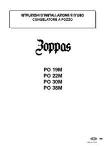 Manuale Zoppas PO38M Congelatore
