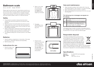 Handleiding Clas Ohlson EB161H Weegschaal