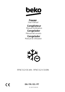 Manual de uso BEKO RFNE312K31WN Congelador