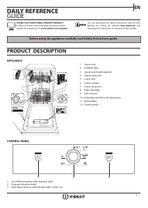 Handleiding Indesit DSFE 1B10 S UK N Vaatwasser