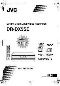Handleiding JVC DR-DX5 DVD speler