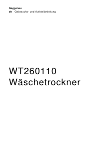 Bedienungsanleitung Gaggenau WT260110 Trockner