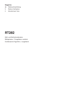 Bedienungsanleitung Gaggenau RT282306 Kühl-gefrierkombination