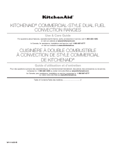 Manual KitchenAid KFDC506JAV Range