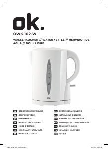 Kullanım kılavuzu OK OWK 102-W Çaydanlık