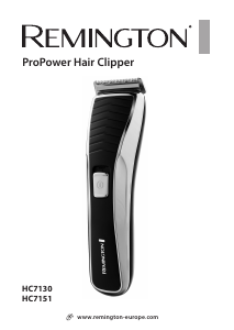 Manual Remington HC7151 Hair Clipper