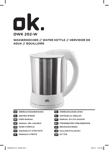 Bedienungsanleitung OK OWK 202-W Wasserkocher