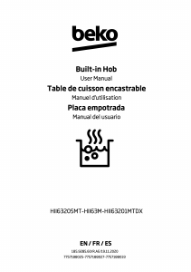 Manual de uso BEKO HII63205MT Placa
