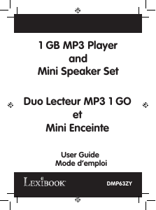 Mode d’emploi Lexibook DMP63ZY Lecteur Mp3