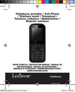 Manual de uso Lexibook GSM20 Teléfono móvil