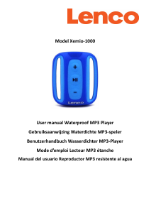 Manual Lenco XEMIO-1000 Mp3 Player