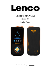 Manual Lenco XEMIO-550 Mp3 Player