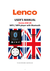 Handleiding Lenco XEMIO-658 UK Mp3 speler