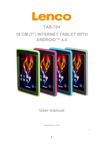 Manual Lenco TAB-704 Tablet