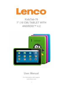 Manual Lenco Kidztab-70 Tablet