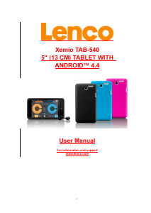 Handleiding Lenco XEMIO TAB-540 Tablet