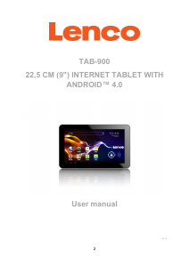 Manual de uso Lenco TAB-900 Tablet