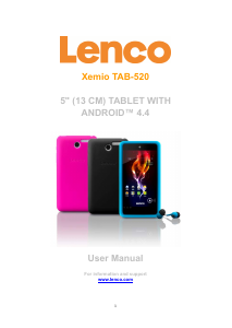 Handleiding Lenco XEMIO TAB-520 Tablet