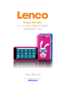 Manual Lenco Kidztab-520 Mini Tablet