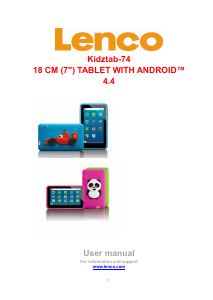 Manual Lenco Kidztab-74 Tablet