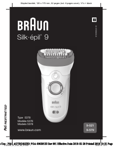 Manual de uso Braun 9-579 Silk-epil 9 Depiladora